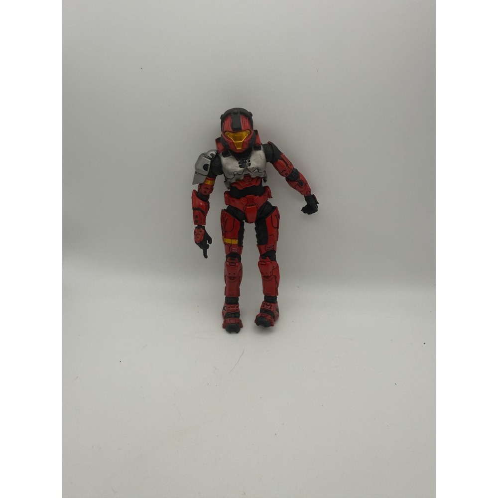 Halo Spartan Action Figure Red Black Armor UNSC Soldier Collectible Toy